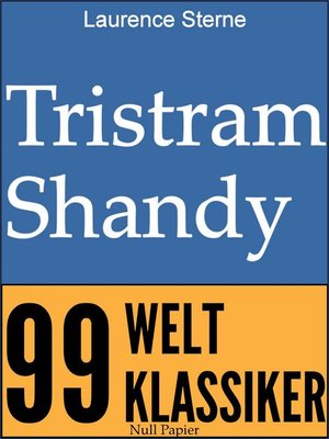 cover image of Tristram Shandy